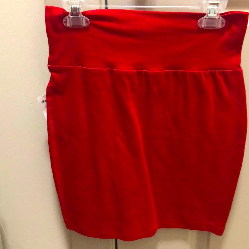 Red Charlotte Russe Pencil Skirt NWT